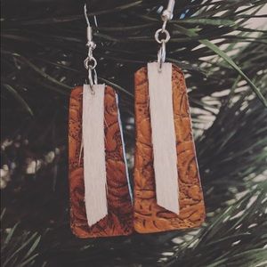 Leather Earings Custom Design by DairingDesigns Brand New NFR
